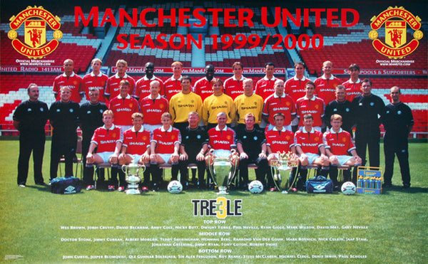 Manchester United Treble Champions 1999 Commemorative Poster