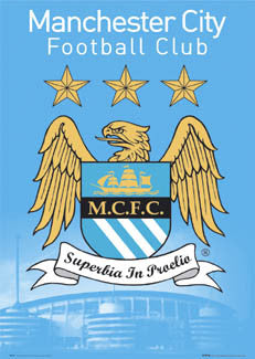 Manchester City FC Official Badge Poster - GB 2005
