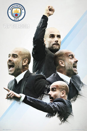 Pep Guardiola Manchester City FC Manager Official EPL Football Poster - GB Eye 2016/17