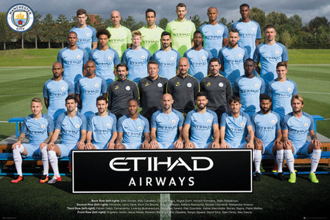 Manchester City FC Official Team Portait 2016/17 EPL Poster - GB Eye (UK)