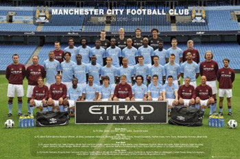 Manchester City FC 2010/11 Official Team Portrait Poster - GB Eye