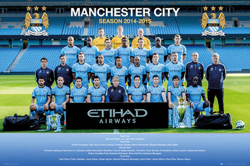 Manchester City FC Official Team Portrait 2014/15 Poster - GB Eye (UK)