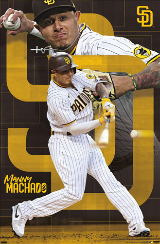 Manny Machado "Superstar" San Diego Padres MLB Baseball Action Poster - Trends 2022
