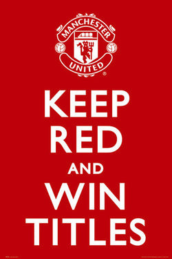 Manchester United FC "Keep Red and Win Titles" EPL Poster - GB Eye (UK)