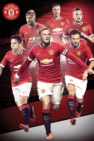 Manchester United "Super Six" (2014/15) EPL Soccer Action Poster - GB Eye (UK)
