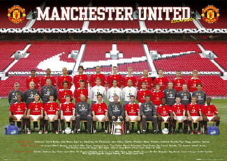Manchester United Official Team Poster 2004/05 - GB Posters