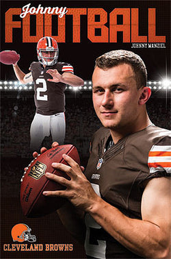 Johnny Manziel "Johnny Football" Cleveland Browns Official NFL Football Poster - Costacos