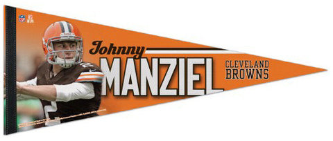 Johnny Manziel "Superstar" Cleveland Browns NFL Action Premium Felt Collector's Pennant