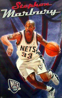 Stephon Marbury "Drive" New Jersey Nets NBA Basketball Poster - Costacos 1999