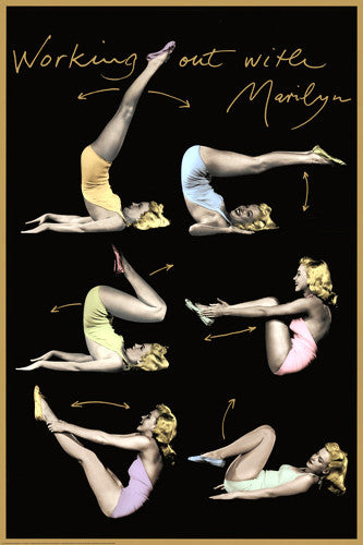 Marilyn Monroe "Working Out With Marilyn" (1950) Poster - Wizard & Genius