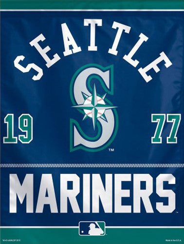 Vintage MLB Seattle Mariners Men's Size L Teal/Blue Giant Logo
