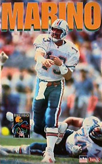 Dan Marino "QB Club" Miami Dolphins NFL Football Action Poster - Starline Inc. 1994