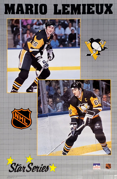 Mario Lemieux Star-Series Pittsburgh Penguins NHL Hockey Action Poster - Starline 1989