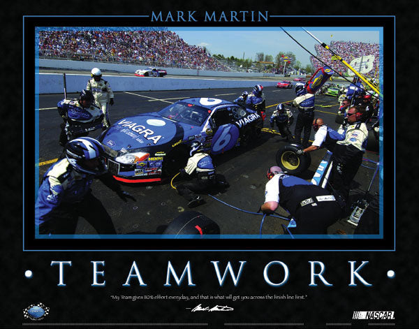 Mark Martin "Teamwork" NASCAR Viagra Ford #6 Poster - Time Factory 2004