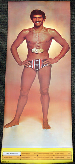 Mark Spitz "Seven Gold" HUGE Door-Sized Original Olympic Swimming Poster - Studio One 1972