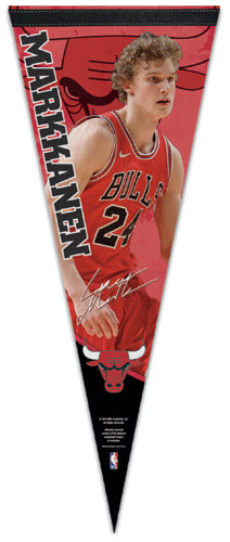 Lauri Markkanen "Signature Series" Chicago Bulls Premium NBA Felt Collector's PENNANT - Wincraft 2019