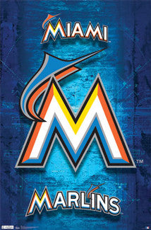 Miami Marlins MLB Baseball Official Logo Poster - Costacos Sports