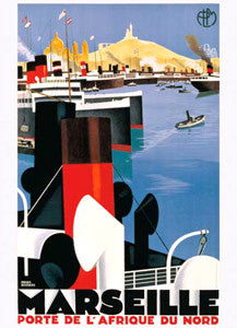 Marseille (1928) Vintage Travel Poster by Roger Broders - Eurographics