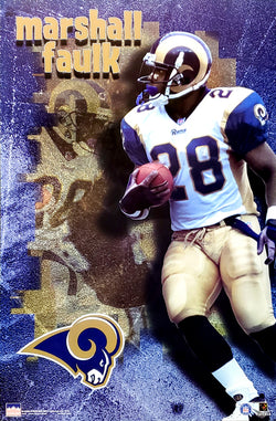 Marshall Faulk "Superstar" St. Louis Rams Poster - Starline 2000