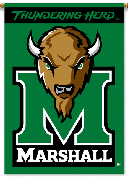Marshall University Thundering Herd Official NCAA Team Logo 28x40 Wall Banner - BSI Products