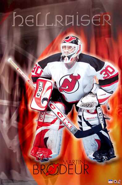 Martin Brodeur "Hellraiser" New Jersey Devils NHL Hockey Goalie Poster - Starline 2001
