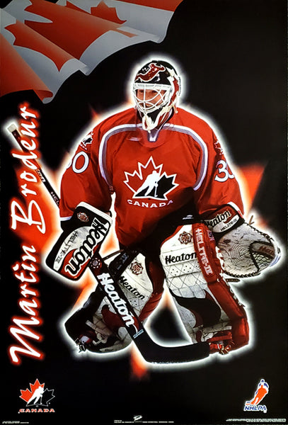 Martin Brodeur Team Canada 1998 Hockey Action Poster - Trends International