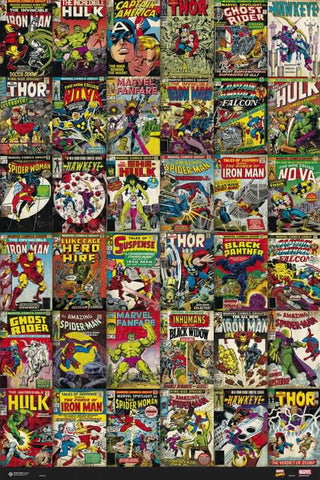Marvel Comics Universe 36 Historic Covers On One Poster - Grupo Erik –  Sports Poster Warehouse