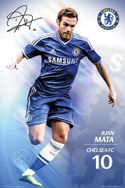 Juan Mata "Signature" Chelsea FC Official Action Poster - GB Eye (UK)