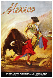 Mexico - Matador Vintage Bullfighting Tourism Poster - Bruce Teleky Inc.