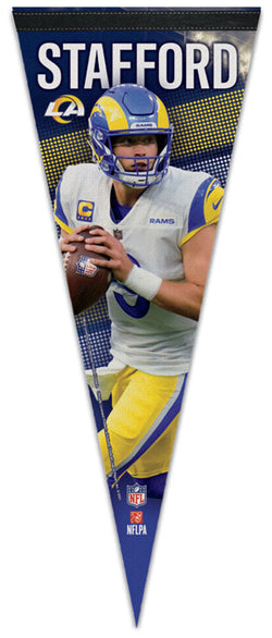 Matthew Stafford "NFL Action Series" L.A. Rams Premium Felt Collector's PENNANT - Wincraft Inc.