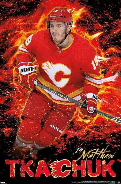 Matthew Tkachuk "On Fire" Calgary Flames NHL Action Wall Poster - Trends 2021