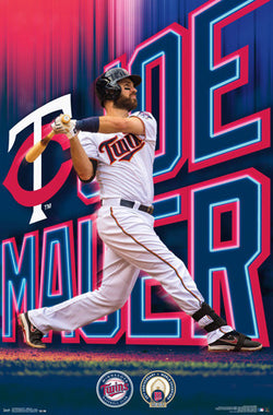 Joe Mauer "Blast" Minnesota Twins Baseball Action Poster - Trends 2016