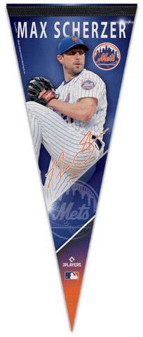 Max Scherzer New York Mets Signature Series Official MLB Premium Felt Pennant - Wincraft Inc.