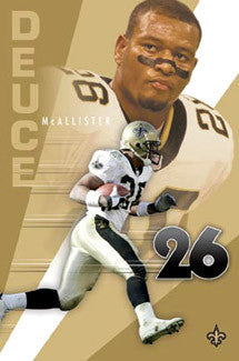 Deuce McAllister "Superstar" New Orleans Saints Poster - Costacos 2003