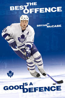 Bryan McCabe "Good Defence" Toronto Maple Leafs Poster - Costacos 2006
