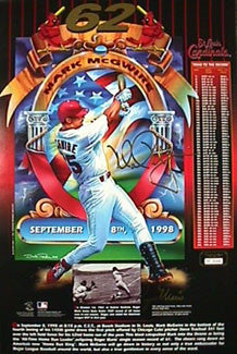 Mark McGwire 70 St. Louis Cardinals Home Run King Poster - Costacos 1998  – Sports Poster Warehouse