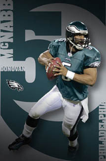 Donovan McNabb "Roll Out" Philadelphia Eagles NFL Action Poster - Costacos 2005