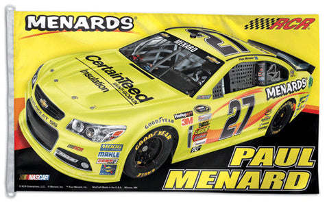 Paul Menard NASCAR #27 Certainteed Chevrolet SS Huge 3' x 5' Banner Flag - Wincraft 2013