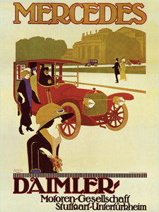 Mercedes 1914 Vintage Ad Poster Reprint - Eurographics