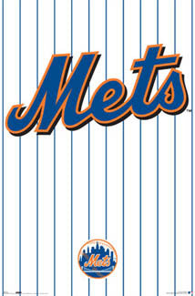 New York Mets Skyline-Ball-Logo-Style Official MLB Baseball Deluxe-Edi –  Sports Poster Warehouse