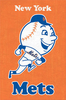 New York Mets "Mr. Met" Retro-Style (1963-70) Poster - Costacos Sports