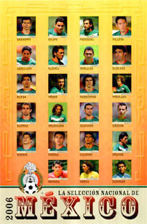 Team Mexico Futbol Soccer 2006 Official Team Poster - Sports Endeavors
