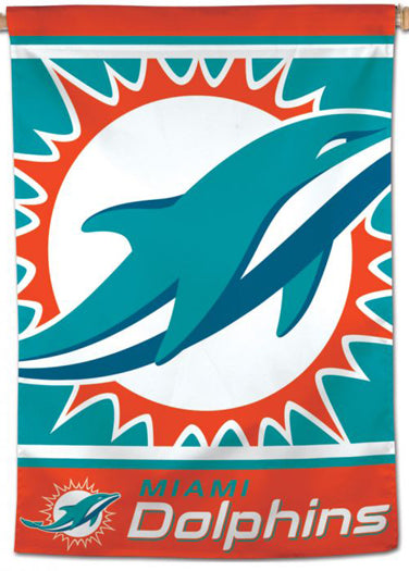 Miami Dolphins Official NFL Logo-Style 28x40 Team Wall BANNER - Wincraft Inc.