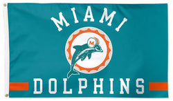 Miami Dolphins Official NFL Football Classic-Style (1966-73) 3'x5' Deluxe Flag - Wincraft Inc.