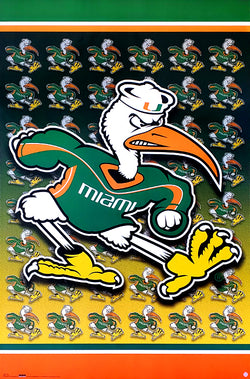 Miami Hurricanes "Ibis" Official NCAA Team Logo Poster - Costacos Sports
