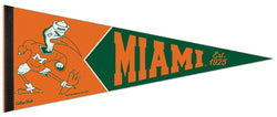 Miami Hurricanes Retro-1960s-Ibis-Style Premium NCAA Felt Collector's Pennant - Wincraft Inc.