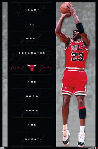 Michael Jordan "Heart" Chicago Bulls Inspirational NBA Poster - Costacos Sports 2022