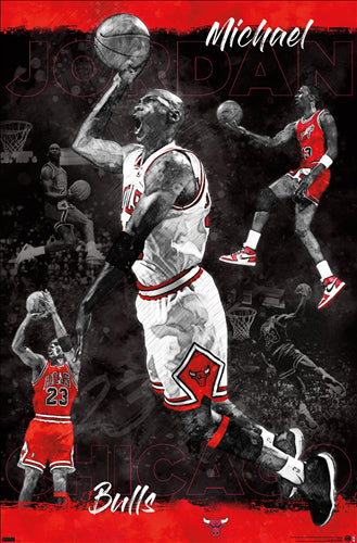 Poster Chicago Bulls slam-Dunk Basket NBA Derrick Rose