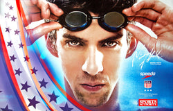 Michael Phelps "Ready for Gold" USA Olympic Swimming Poster - Speedo 2008