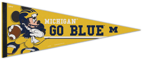 Michigan Wolverines "Mickey QB Gunslinger" Official NCAA/Disney Premium Felt Pennant - Wincraft Inc.